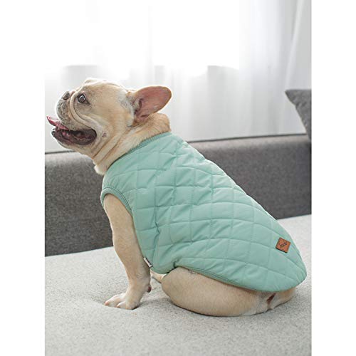 Fmiljiaty Ropa Perros Chaleco para Perros con Botones Chaleco Bulldog francés Chaleco Bulldog inglés Ropa para Perros Chaqueta Caliente Moda otoño Invierno