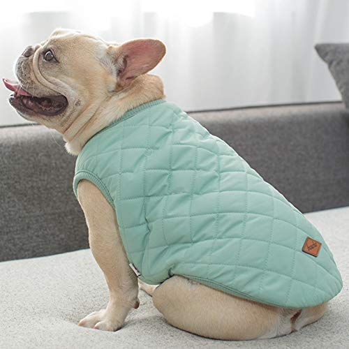 Fmiljiaty Ropa Perros Chaleco para Perros con Botones Chaleco Bulldog francés Chaleco Bulldog inglés Ropa para Perros Chaqueta Caliente Moda otoño Invierno