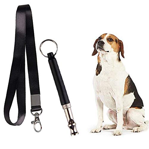 Fodlon Silbatos Profesional para Perros, 3 Piezas Ultrasonidos Silbato de Entrenamiento de Perro, Frecuencias Ajustables Silbato de Entrenamiento de Perros con Acollador