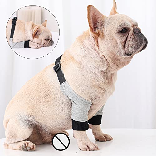 Foern Protector de Codo para Perros con Almohadilla, Manga de la Pata Delantera para Perros para Dejar de Lamer, Abrazadera de Soporte de Hombro para Perros Transpirable,Gray,L