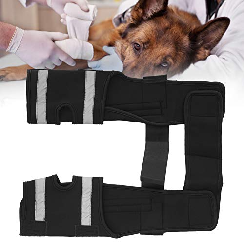 FOLOSAFENAR Ortesis de Rodilla, Material Protector SBR Cómodo Soporte de Pierna Frontal canino para Perros para recuperación de cirugía de Lesiones para curación de heridas(L)