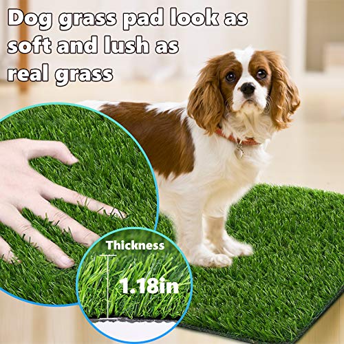 Fortune-star Césped Artificial para Perros Alfombra de césped para Perros Profesional Césped Falso con Salida de Drenaje Fácil de Limpiar para Entrenamiento Interior Terraza Decoración de césped