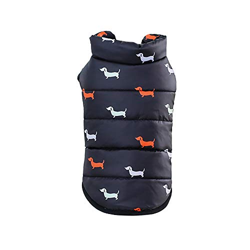 Fossrn Invierno Ropa Perro Pequeño Chihuahua Yorkshire Abrigo de Chaqueta Mascota Chaleco de Botón S~ XXL