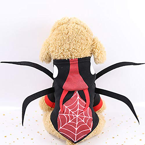 Fossrn Mascota Perro Halloween Disfraz Araña Sudadera con Capucha - Ropa para Gato Cachorros Chihuahua Yorkshire