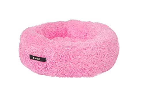 Freedog Donut Antiestres para Perros y Gatos de Todas Las Edades (50 cm, Rosa)