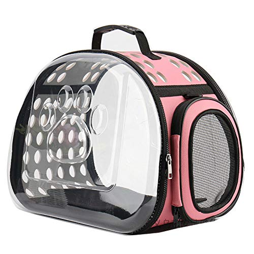 FREESOO Transportin Gato, Transportin Perro Portador de Viaje Bolso de Hombro Bolsa de Transporte para Mascotas Perros Gatos Transpirable Plegable Viaje Coche Portátil en Tren, Coche, Avión 42*28*32cm