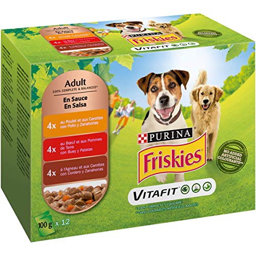 Friskies Purina Friskies Adulto con Pollo, Cordero y Buey en Salsa 12x100 g, 1200 g