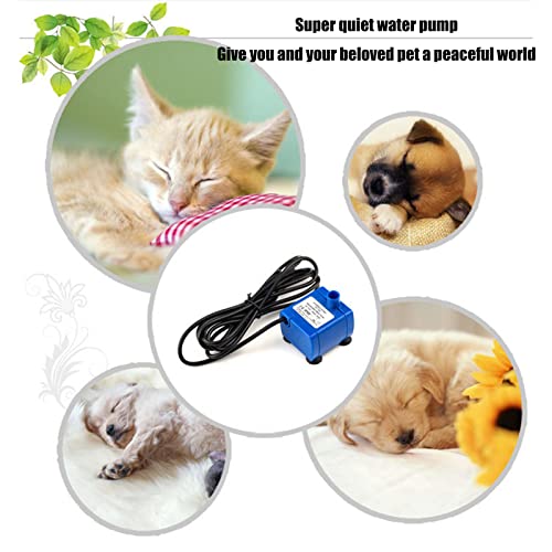 Fuente de Agua automática para Perros y Gatos, 2.1L/74 oz Cerámica dispensador Fuente, Fuente para Perros y Gatos con Ventana de Nivel de Agua LED, Bomba Agua USB Ultra Silenciosa, Visió(Color:blanco)