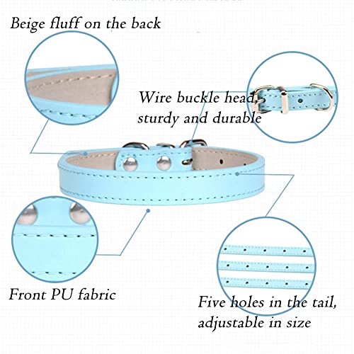 FUNAT Collar de Perro de Cuero + Juego de Cuerdas de Tracción, Traje con Cuello de Cordón Adecuado para Gatos y Perros Pequeños