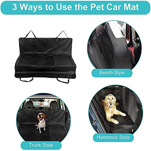 Funda de asiento de coche de mascotas caliente, cubierta de asiento de coche for perros Transporte de mascotas a prueba de agua Estera de gato Hamaca de viaje Tronco de viaje Asiento trasero trasero f