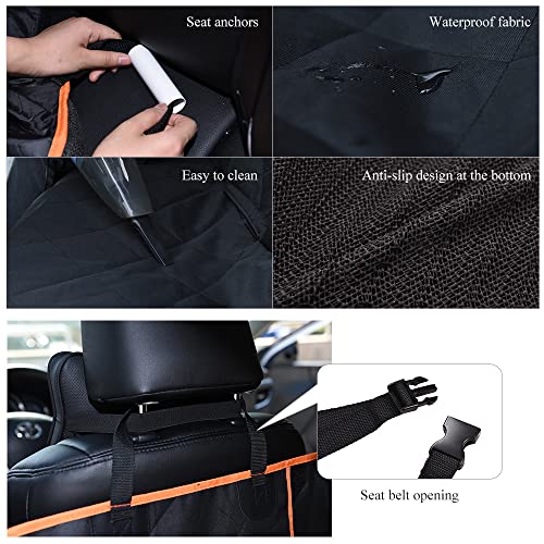 Funda De Asiento De Coche para Perros Hamaca De Coche Impermeable para Perros con Ventana De Malla, Duradero Antideslizante Antideslizante 58 '' L * 53 '' W