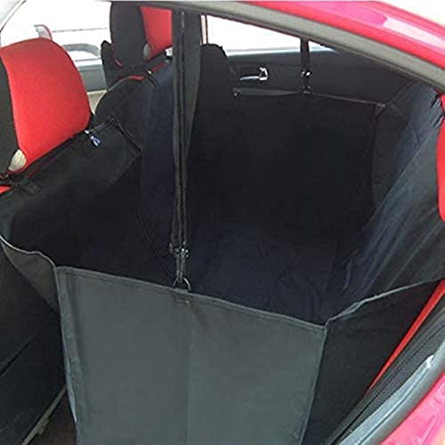 Funda para asiento de coche para perros - Hamaca para perros de alta resistencia con solapas laterales - Impermeable / A prueba de arañazos / Funda de asiento para mascotas acolchada antideslizante