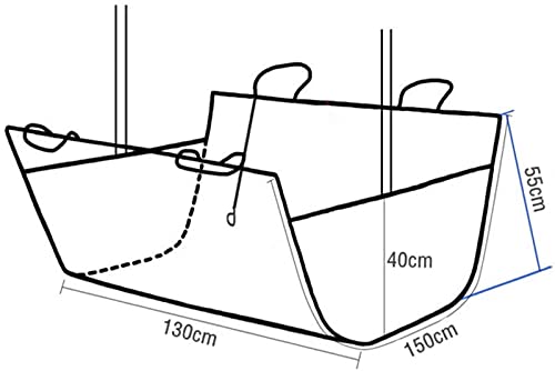 Funda para asiento de coche para perros - Hamaca para perros de alta resistencia con solapas laterales - Impermeable / A prueba de arañazos / Funda de asiento para mascotas acolchada antideslizante