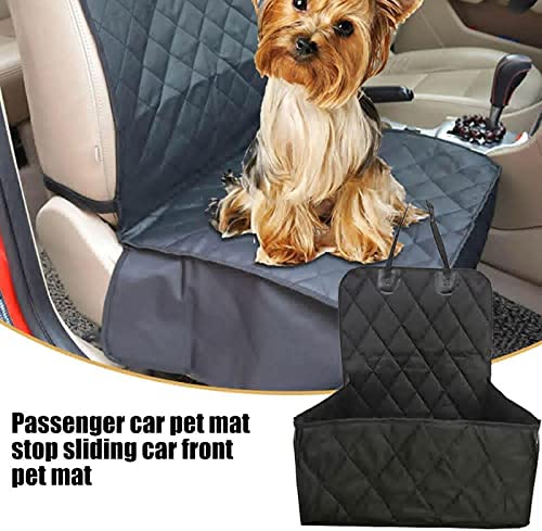 Funda para asiento delantero de coche, asiento para perros y mascotas, almohadilla protectora gruesa con hebilla, alfombrilla antideslizante a prueba de arañazos para viajes en el maletero de SUV