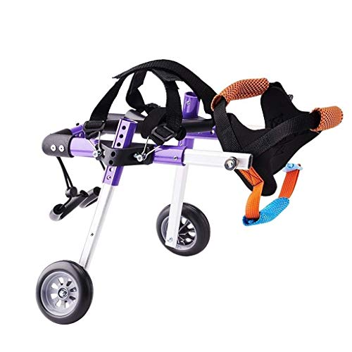 FXBFAG Walkin Wheels - Silla de Ruedas para Perros pequeños para Patas traseras, Silla de Ruedas para Perros, Altura de la Cadera de 20 a 50 cm, rehabilitación de Patas traseras, Abrazadera para pa