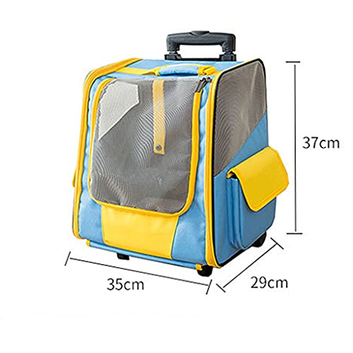 FXJ Suministros de Mascotas Caja Multifuncional del Carro de Mascotas Caja de Oxford Plegable Cat y Bolsa de Perro Trolley de Aluminio Rueda Universal Mascota Equipaje Bolsa para Mascotas (Color : A)