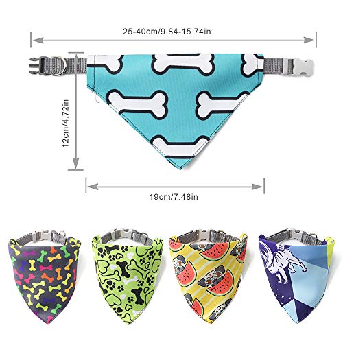 Fyfjur Bandana Perro, Bufanda Perro, Pañuelo Perro, 5pcs Bandana Perro Ajustable, Bandanas De Perro, Baberos para Mascotas Pañuelo Bufanda De Mascota De Baberos Lavables De Perros para