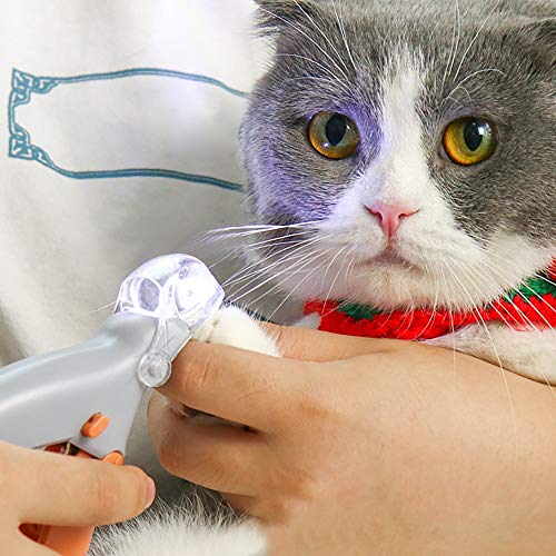 FYYONG Los nuevos Perros y Gatos cortaúñas Tijera Tijera cosmetología LED Lupa de iluminación Belleza Cachorro o Gatito de Garras uñas Cortador (Color : As Show)