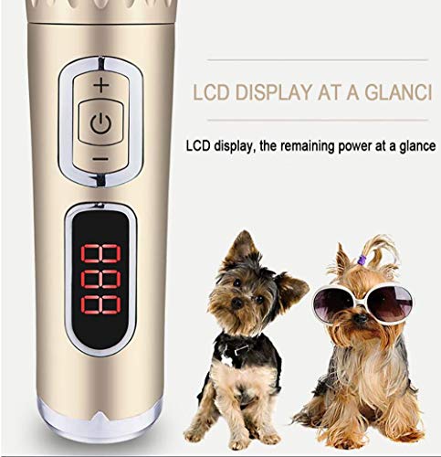 GAOJIN6868 Cortapelos Perros,Baja Vibración Bajo Nivel De Ruido Maquina Cortar Pelo Perros 5 Velocidades Cabezal De Corte Ajustable Pantalla LCD Cabezal De Lavado Adecuado para Mascotas