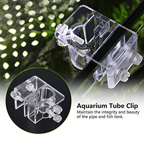 Garosa ACR¨ªlico Acuario Manguera Clip De Fijaci¨®n Tuber¨ªa De Agua Soporte De Tubo De Fijaci¨®n Abrazadera Tubo del Tanque De Peces Clip De Fijaci¨®n 20 Mm