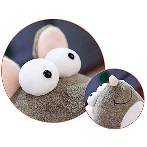 GBBNWFOL Animal Peluche Suave Peluche Grande Ojo Mouse muñeca Juguete sofá sofá decoración Chico niña cumpleaños Pareja Regalo Gris