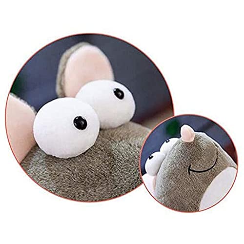 GBBNWFOL Animal Peluche Suave Peluche Grande Ojo Mouse muñeca Juguete sofá sofá decoración Chico niña cumpleaños Pareja Regalo Gris