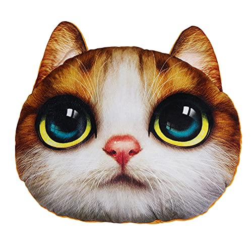 GBBNWFOL Dibujos Animados Lindo Personal Creative Cat Dog Head Supplies Expressions con Almohada Animal reposacabezas Almohada