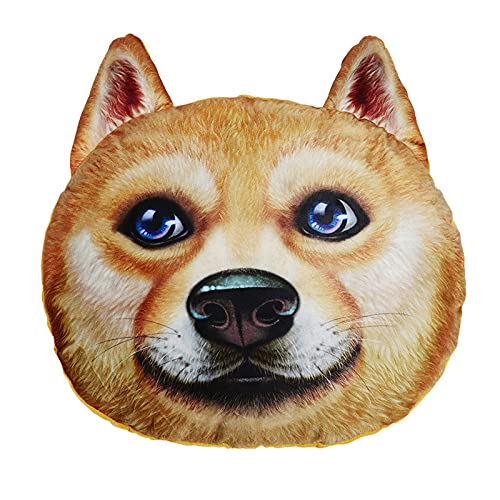 GBBNWFOL Dibujos Animados Lindo Personal Creative Cat Dog Head Supplies Expressions con Almohada Animal reposacabezas Almohada