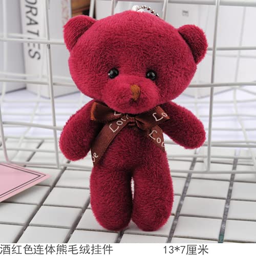 GBBNWFOL Oso siamés muñeca Oso Colgante Felpa Llavero de Juguete pequeño Regalo para niños 13cm 5 Piezas