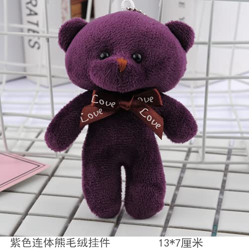 GBBNWFOL Oso siamés muñeca Oso Colgante Felpa Llavero de Juguete pequeño Regalo para niños 13cm 5 Piezas