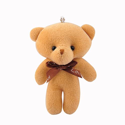 GBBNWFOL Oso siamés muñeca Oso Colgante Felpa Llavero de Juguete pequeño Regalo para niños 13cm 5 Piezas