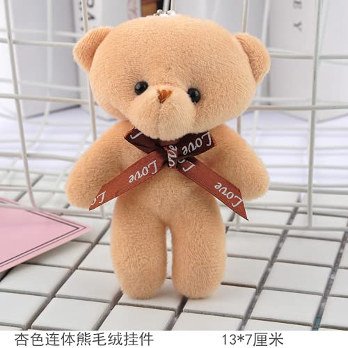 GBBNWFOL Oso siamés muñeca Oso Colgante Felpa Llavero de Juguete pequeño Regalo para niños 13cm 5 Piezas