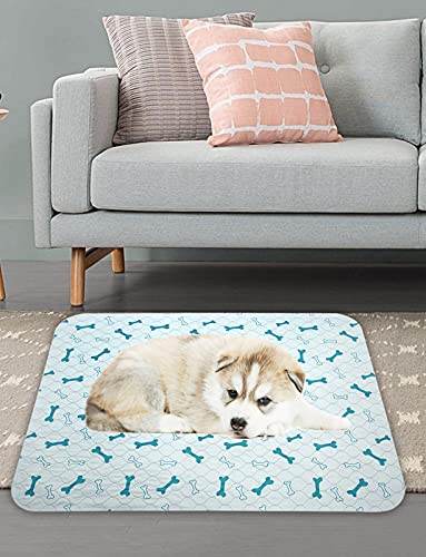 Geyecete Alfombras de adiestramiento Ultraabsorbente para Perros,Reutilizables Lavables de Almohadillas para caninas Cachorros,Empapadores Entrenamiento Impermeable para Mascotas-Azul-L-2 Piezas