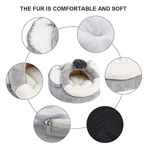 gfhdfg Cojín para Cama de Perro pequeño para Mascotas,cojín para casa de hámster,Ropa de Cama Suave para Cachorros,Perrera con Forma de Alce de Dibujos Animados,cojín Lavable a máquina para Mini ma