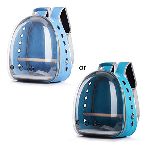 GHBOTTOM Bolsa escolar, bolsa de escuela, bolsa de transporte de loros para mascotas, bolsa de viaje para pájaros, cápsula espacial, mochila transparente transpirable 360 °