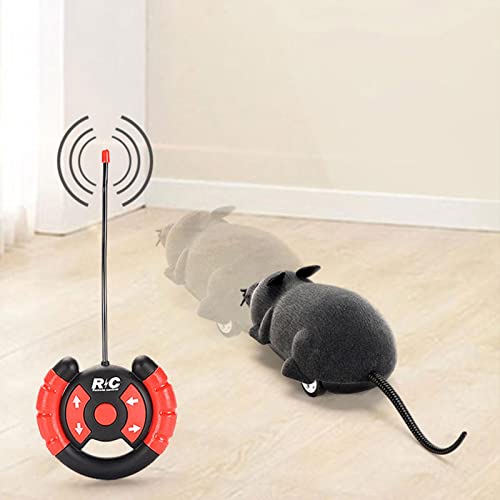 Gidenfly Ratón con mando a distancia, juguete inalámbrico, simulación de ratas realistas, juguete teledirigido Furry Mini RC, inalámbrico, ratón, juguete para gato, gato, perro, mascota