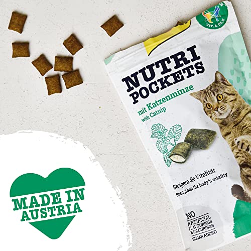 GimCat Nutri Pockets - Aperitivo crujiente para Gatos con Relleno cremoso e Ingredientes funcionales, 1 Bolsa