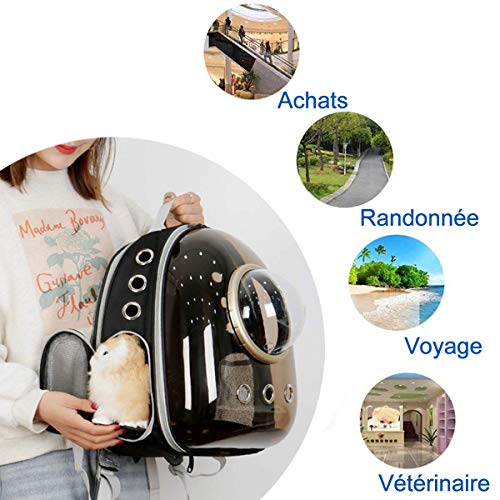 Gliving Mochila de transporte para gato de perro, extensible, mochila de viaje para animales pequeños