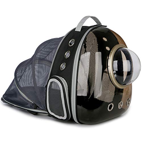 Gliving Mochila de transporte para gato de perro, extensible, mochila de viaje para animales pequeños