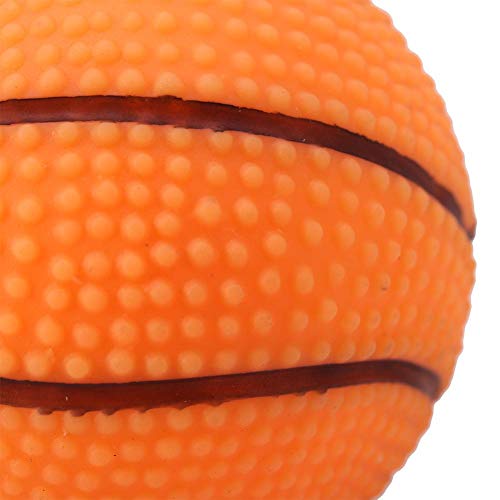 GLOGLOW 2 Tipos de Pelota chirriante para Mascotas- Hecho por Materiales no tóxicos Entrenamiento de Perros Suaves Jugar Pelota para Masticar con Sonido Juguete para Cachorros (Baloncesto)