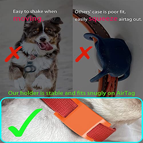 Gmili [2 PCS] Funda de Silicona para AirTag, Rastreador GPS Funda Compatible con Apple Air Tag como Colgante para Collar de Perro/Gato para Colocar el rastreador AirTag en el Collar de Mascotas