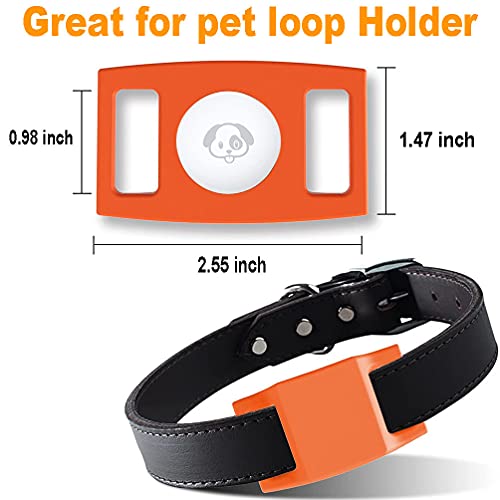 Gmili [2 PCS] Funda de Silicona para AirTag, Rastreador GPS Funda Compatible con Apple Air Tag como Colgante para Collar de Perro/Gato para Colocar el rastreador AirTag en el Collar de Mascotas