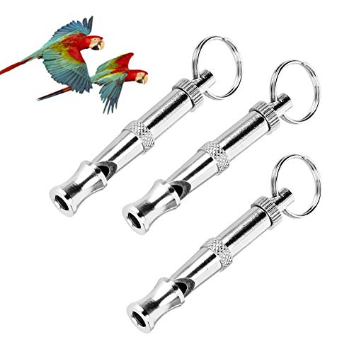 Gojiny silbato de entrenamiento, 3 piezas palomas silbato de entrenamiento ultrasónico de aleación de aluminio loros dejar volar herramienta de práctica