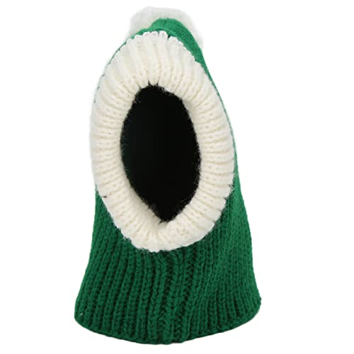 Gorro de Invierno para Perros, Gorro de Punto cálido de Invierno de Navidad para Perros pequeños y medianos, Cachorros, Gatos(S-Verde)