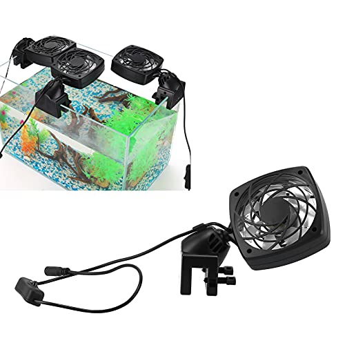 Goshyda Ventilador de refrigeración para pecera de Acuario, Mini refrigerador con Control de Temperatura, Ventilador silencioso con disipación de Calor efectiva, para pecera de Vidrio para Acuario