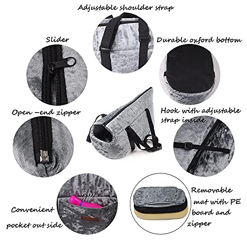 GossipBoy Bolsa de Viaje de Gato de Terciopelo para la Mochila de Gatos Peluche para Gato de Felpa Mochila de Perro Bolsa de Cama Puppies Pet Cat Accesories Handbag-Negro