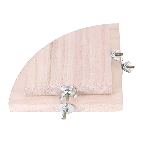 GOTOTOP 2 Piezas de Juguete para Percha de pájaro, Forma de Abanico de Madera, Soporte para Percha de Loro, Jaula de pájaros, Accesorios para Mascotas, Loros, periquitos, cacatúas, Conure, agapornis