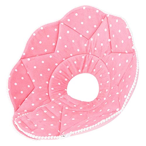 GOTOTOP Collar para heridas de recuperación de Mascotas, Tela de Nailon, pétalo Rosa, Collar de Cono Protector Suave, Collar isabelino para Cachorros, Perros pequeños y Gatos(XL-Pétalo Rosa)