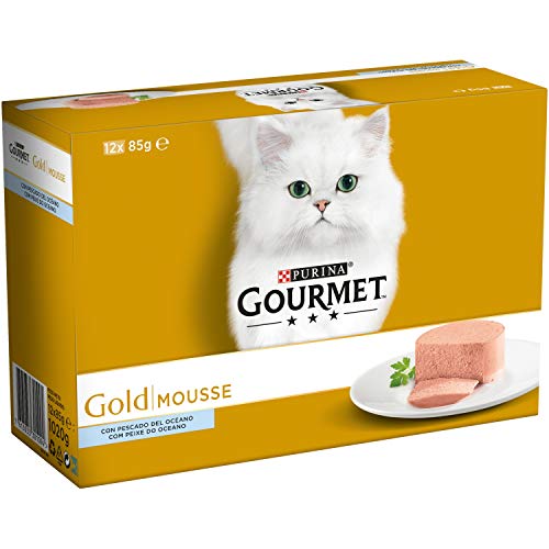 Gourmet - Gold Mousse con Pescado del Océano Pack 12 x 85 g - 1020 g