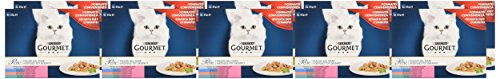 Gourmet Perle Alimento para el Gato, Piaceri del Mar con Salmón, platessa imantado, y Pescado Océano, 8 x 85 g – Pack de 10 Unidades